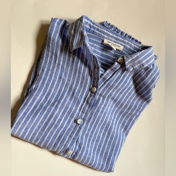 beachlunchlounge Blue and White Striped Button Down Shirt - Picture 9 of 15
